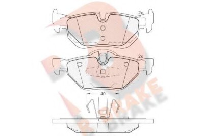 Rear Brake Pads KIA SHUMA FUJITA - R Brake